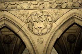 Cloitre gothique du Mont Saint Michel: écoinçon