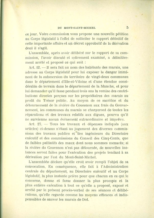 La question de l'insularit du Mont Saint-Michel