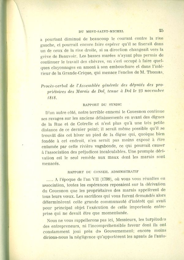 La question de l'insularit du Mont Saint-Michel