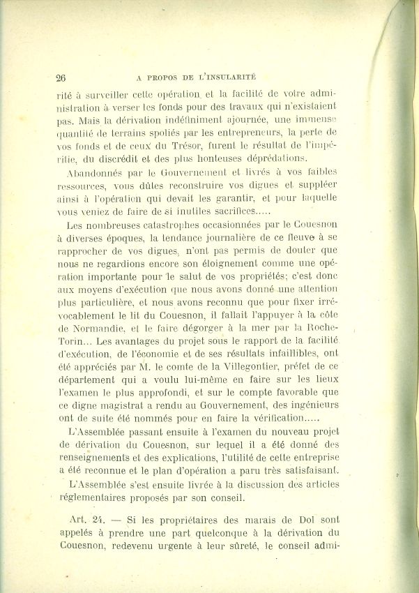 La question de l'insularit du Mont Saint-Michel