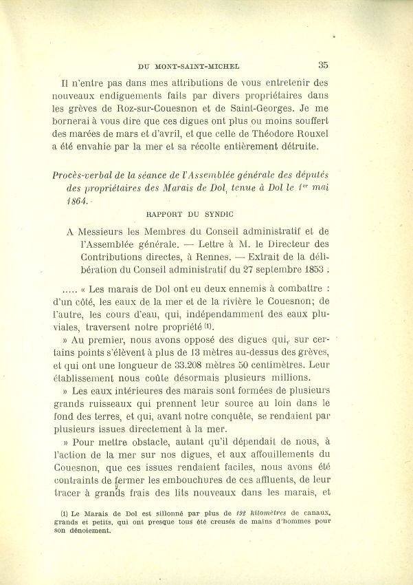 La question de l'insularit du Mont Saint-Michel