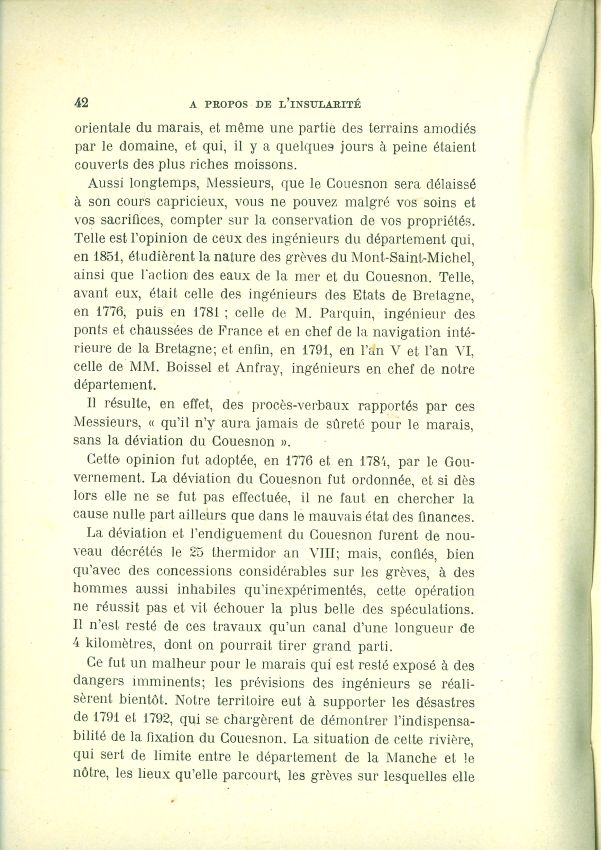 La question de l'insularit du Mont Saint-Michel