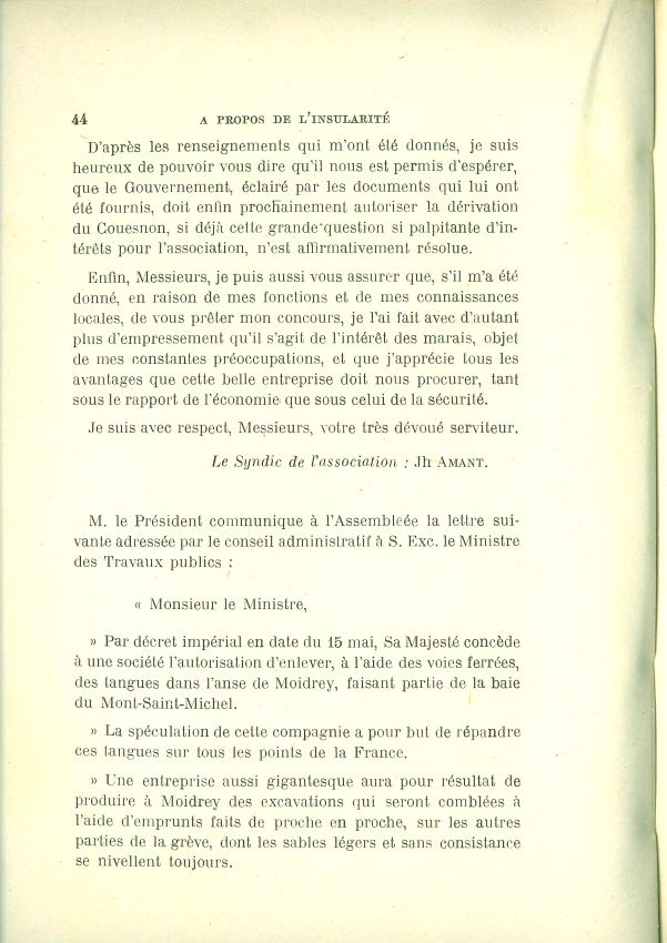 La question de l'insularit du Mont Saint-Michel