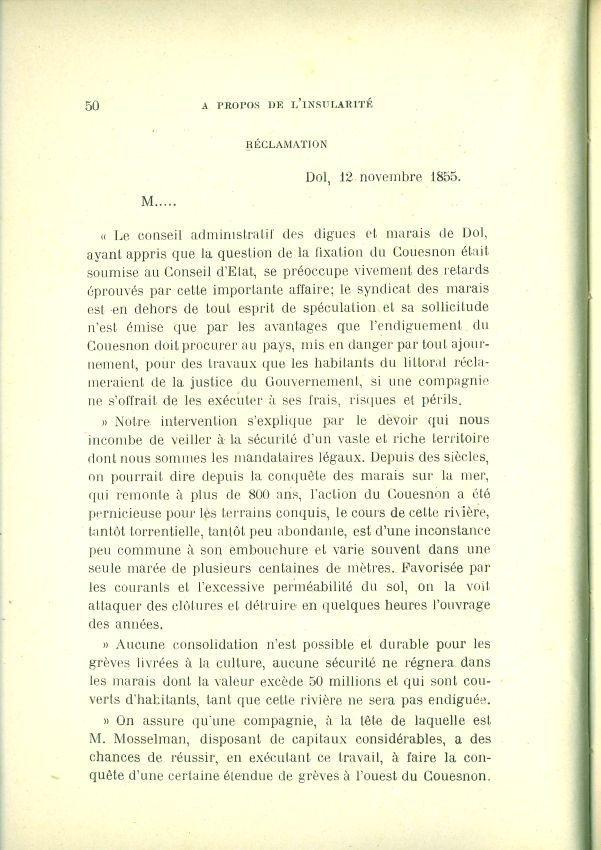 La question de l'insularit du Mont Saint-Michel