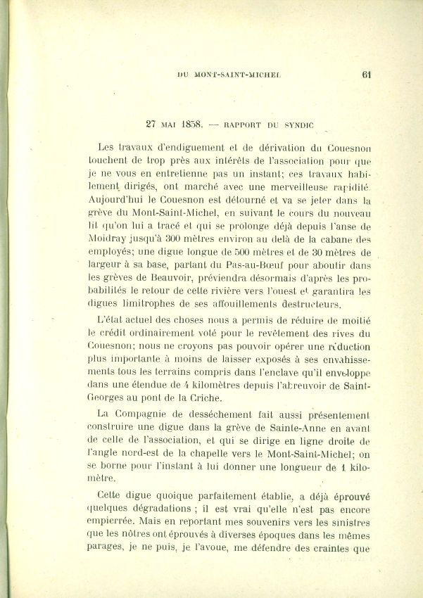 La question de l'insularit du Mont Saint-Michel