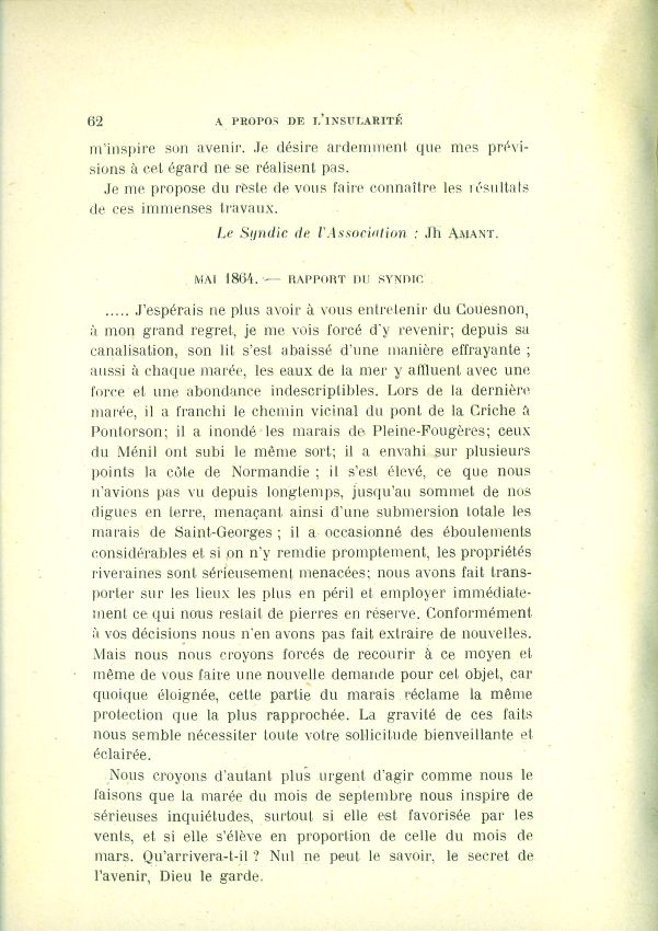 La question de l'insularit du Mont Saint-Michel