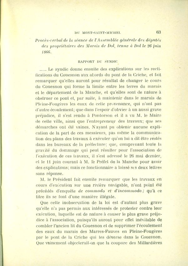 La question de l'insularit du Mont Saint-Michel