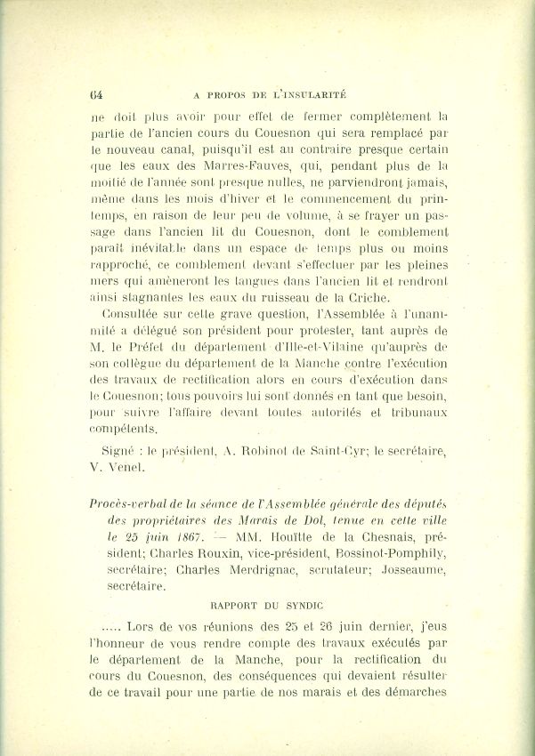 La question de l'insularit du Mont Saint-Michel