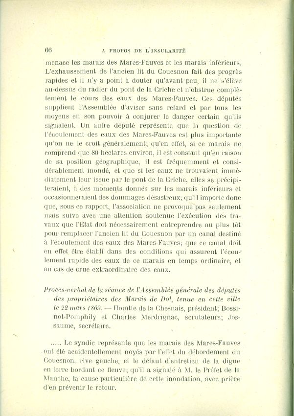 La question de l'insularit du Mont Saint-Michel