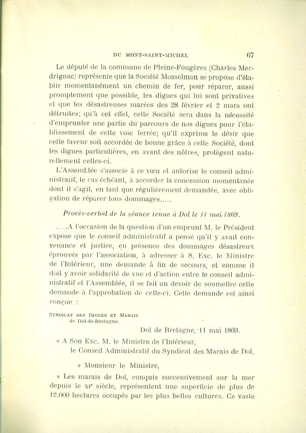 La question de l'insularit du Mont Saint-Michel