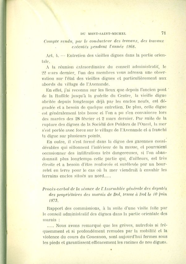 La question de l'insularit du Mont Saint-Michel