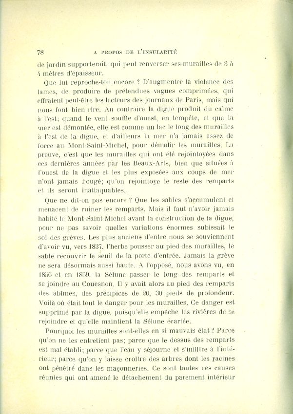 La question de l'insularit du Mont Saint-Michel