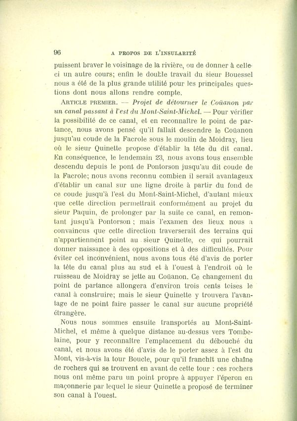 La question de l'insularit du Mont Saint-Michel