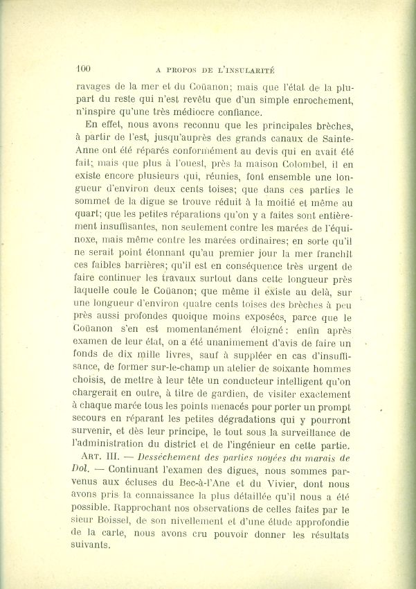 La question de l'insularit du Mont Saint-Michel