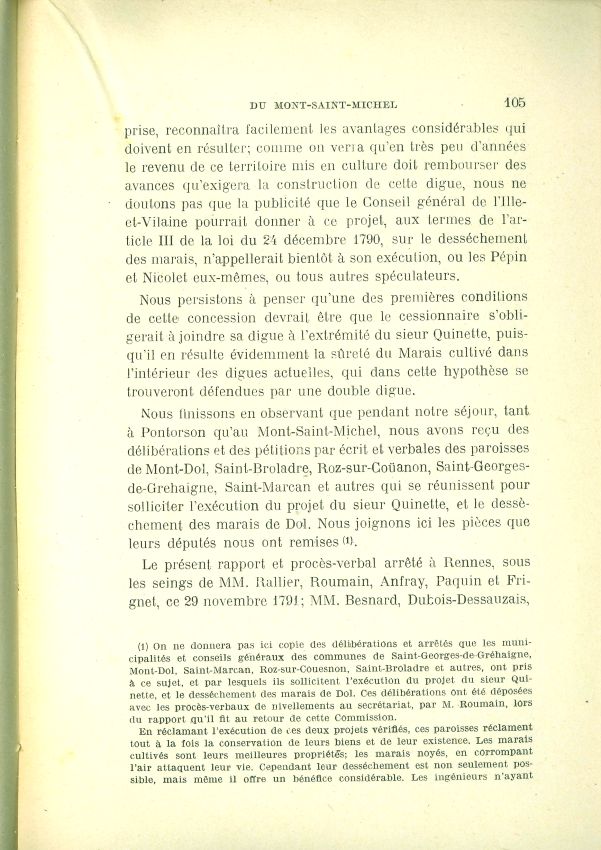 La question de l'insularit du Mont Saint-Michel