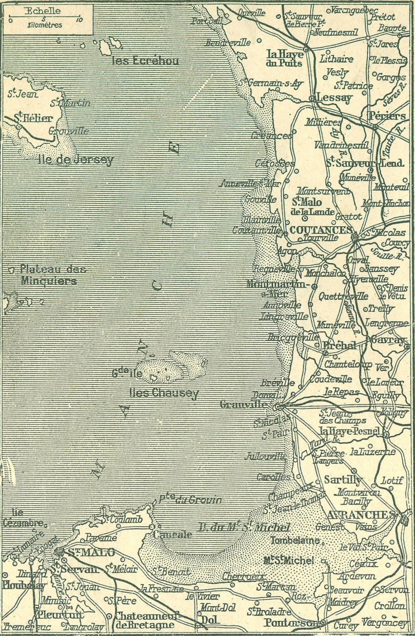 Carte du Mont Saint Michel et ses environs