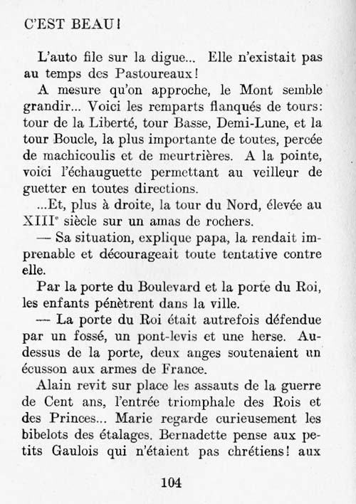 Le Mont Saint-Michel, un livre pour les croiss page 104