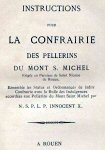 Instructions pour la confrairie des pellerins du Mont S Michel