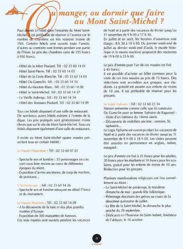 infos pratiques