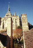 Abbaye vue de la ville du Mont Saint Michel