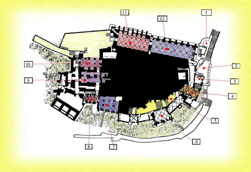 Plan de l'abbaye du Mont Saint Michel niveau du cellier