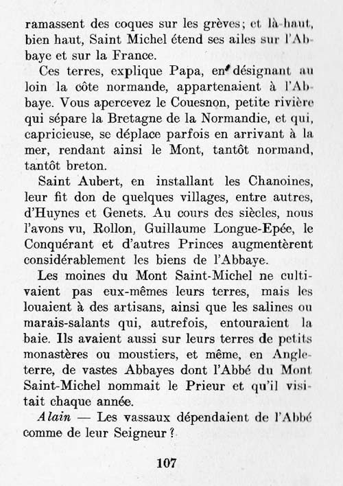 Le Mont Saint-Michel, un livre pour les croiss page 107