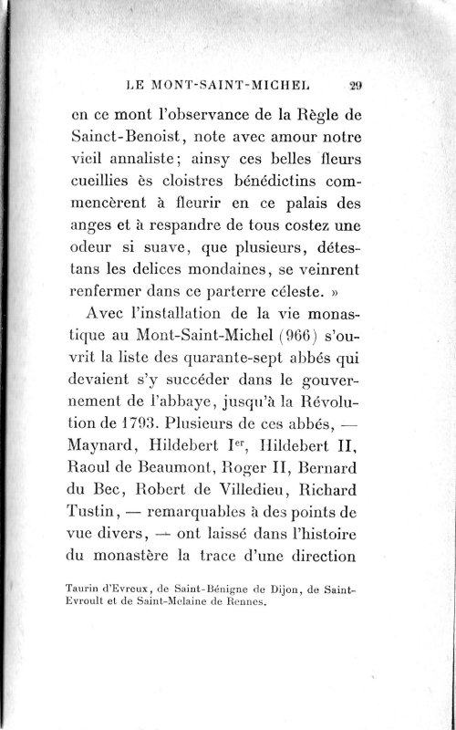 Page 23 Avec l'installation de la vie monasique au Mont-Saint-Michel en 966