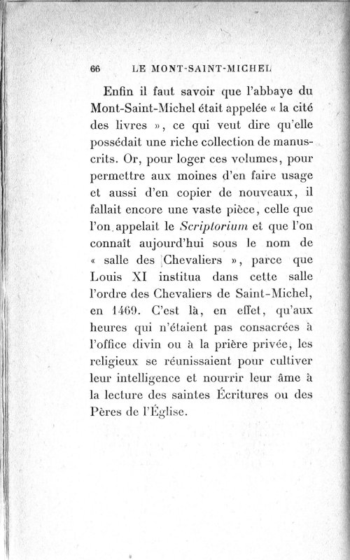 Page 57 L'abbaye du Mont-Saint-Michel tait appele la cit des livres