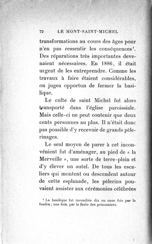 Page 63 Le culte de saint Michel fut alors transport dans l'glise paroissiale