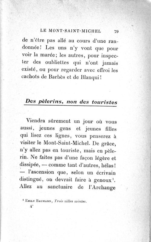 Page 69 Des pèlerins, non des touristes