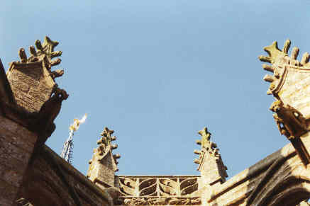 Le Mont Saint-Michel pinacle du chevet de l'église abbatiale
