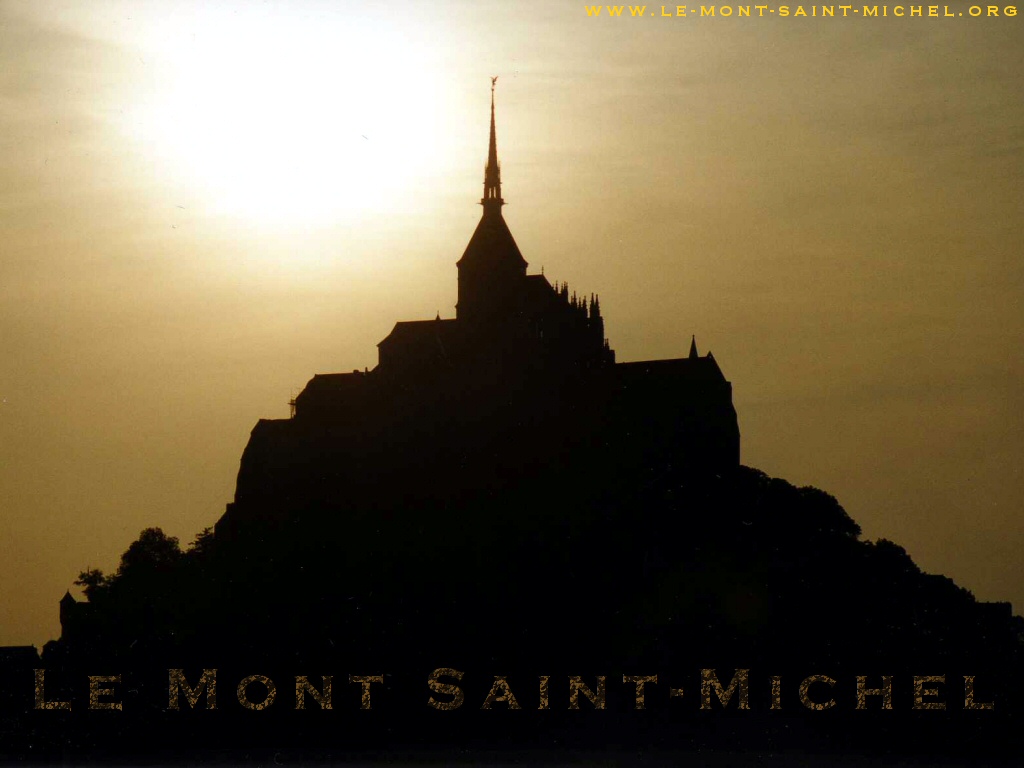 Fond d'crans Mont Saint Michel ciel dor